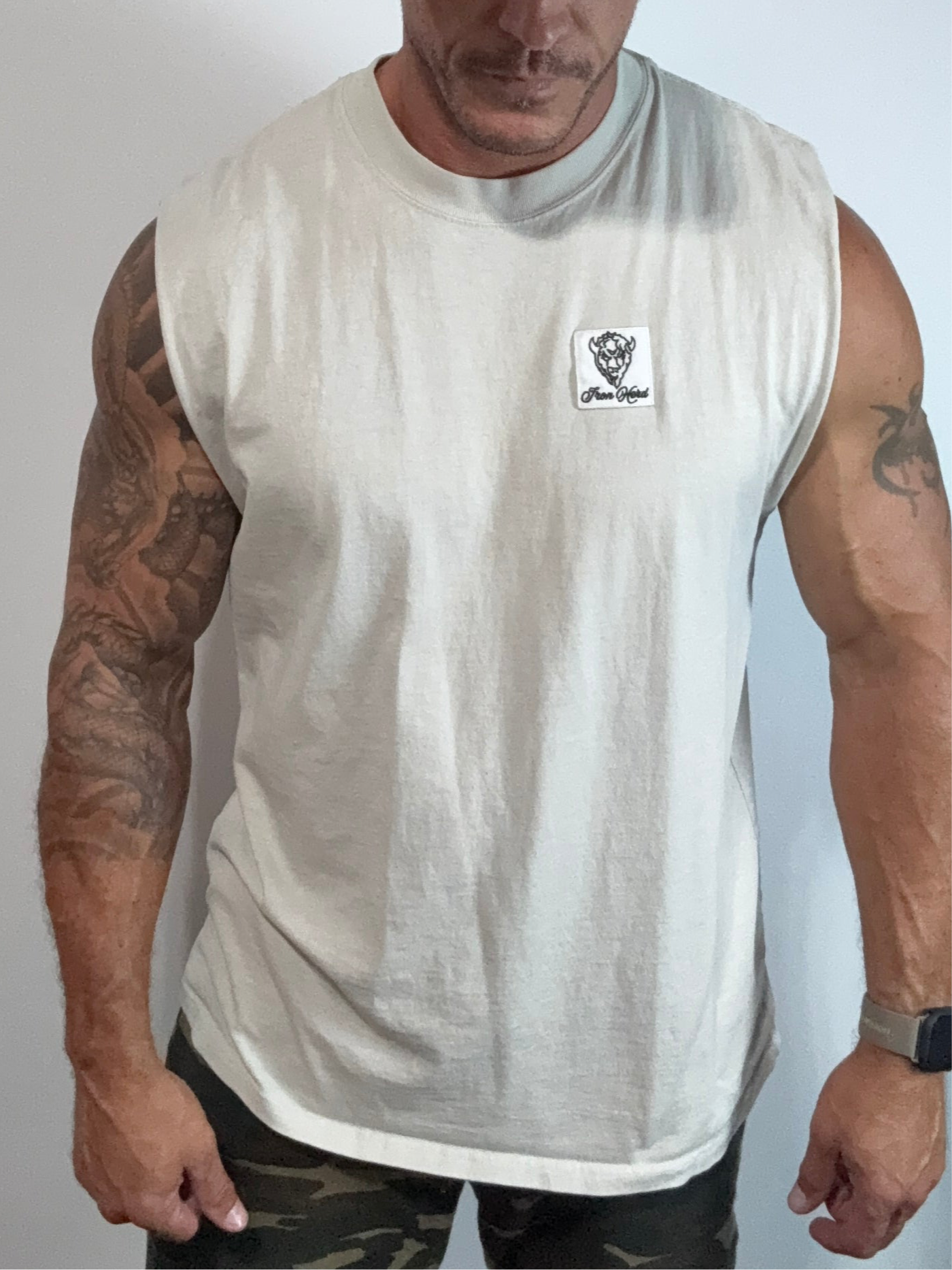 Men's Iron Signature Patch Heavy Faded Tank