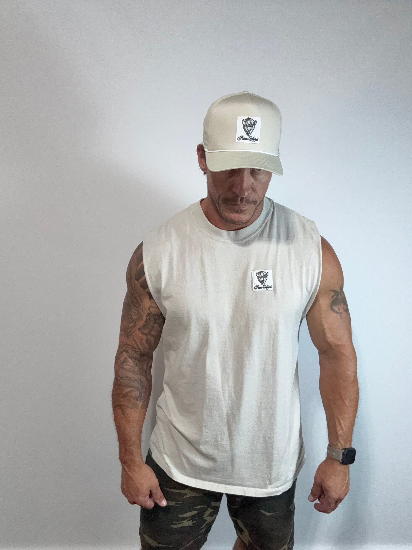 Men's Iron Signature Patch Heavy Faded Tank
