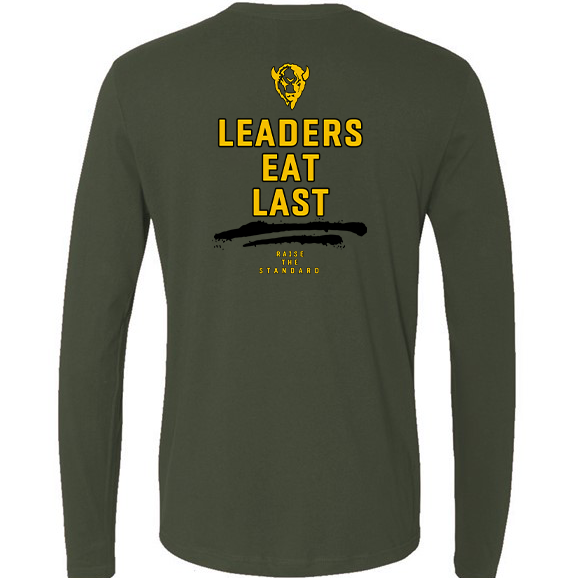 Leaders Eat Last Men's Cotton Long-Sleeve Crew