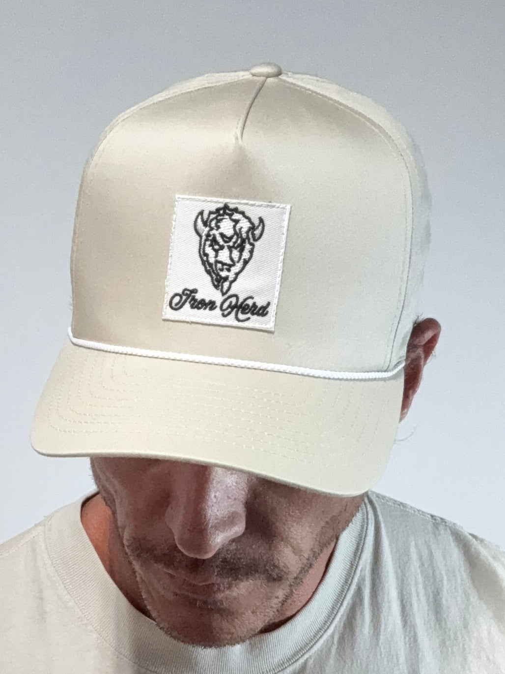 Iron Signature Patch Cotton Cap with Rope