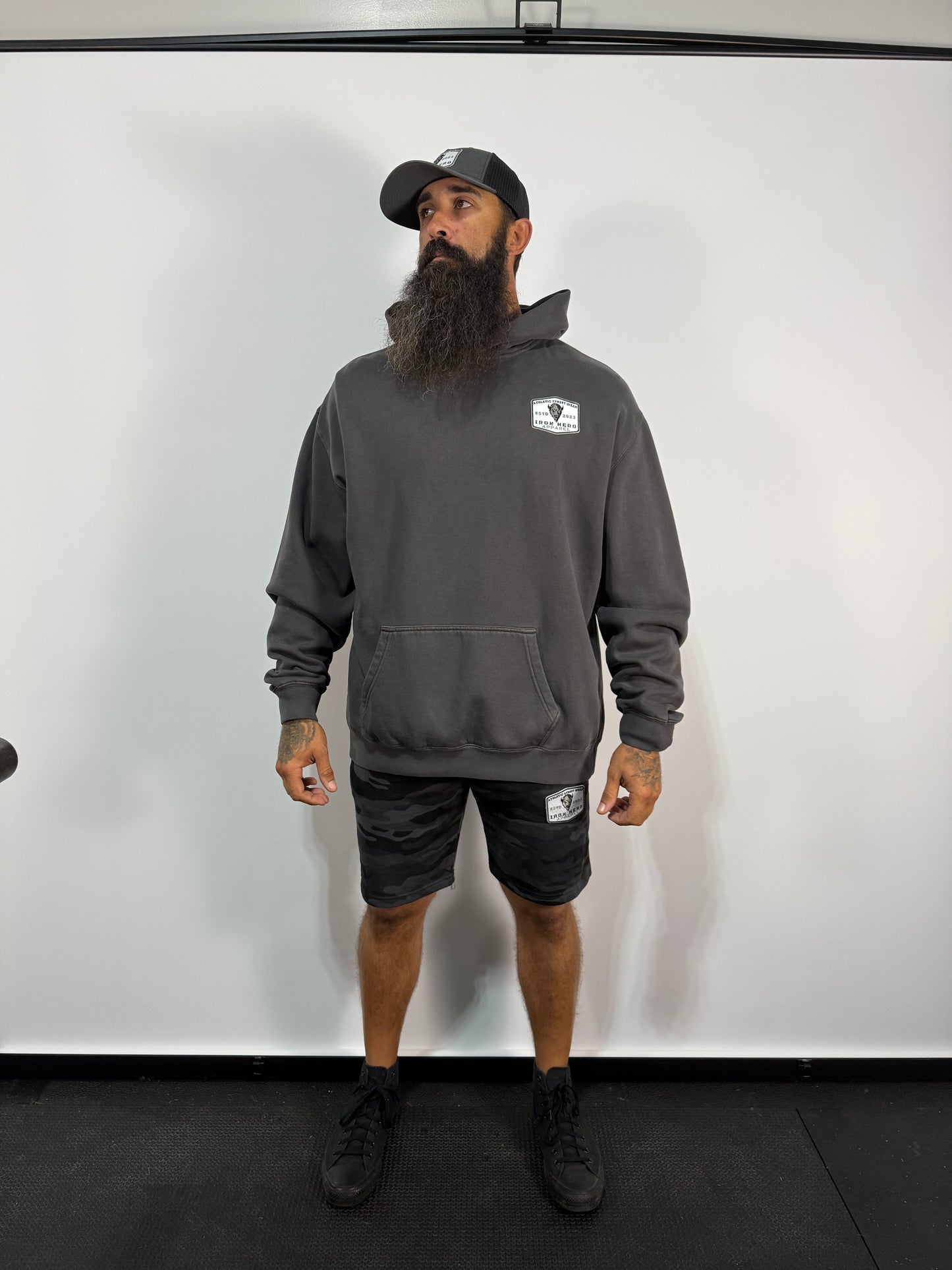 Iron Classic Patch Faded Hoodie
