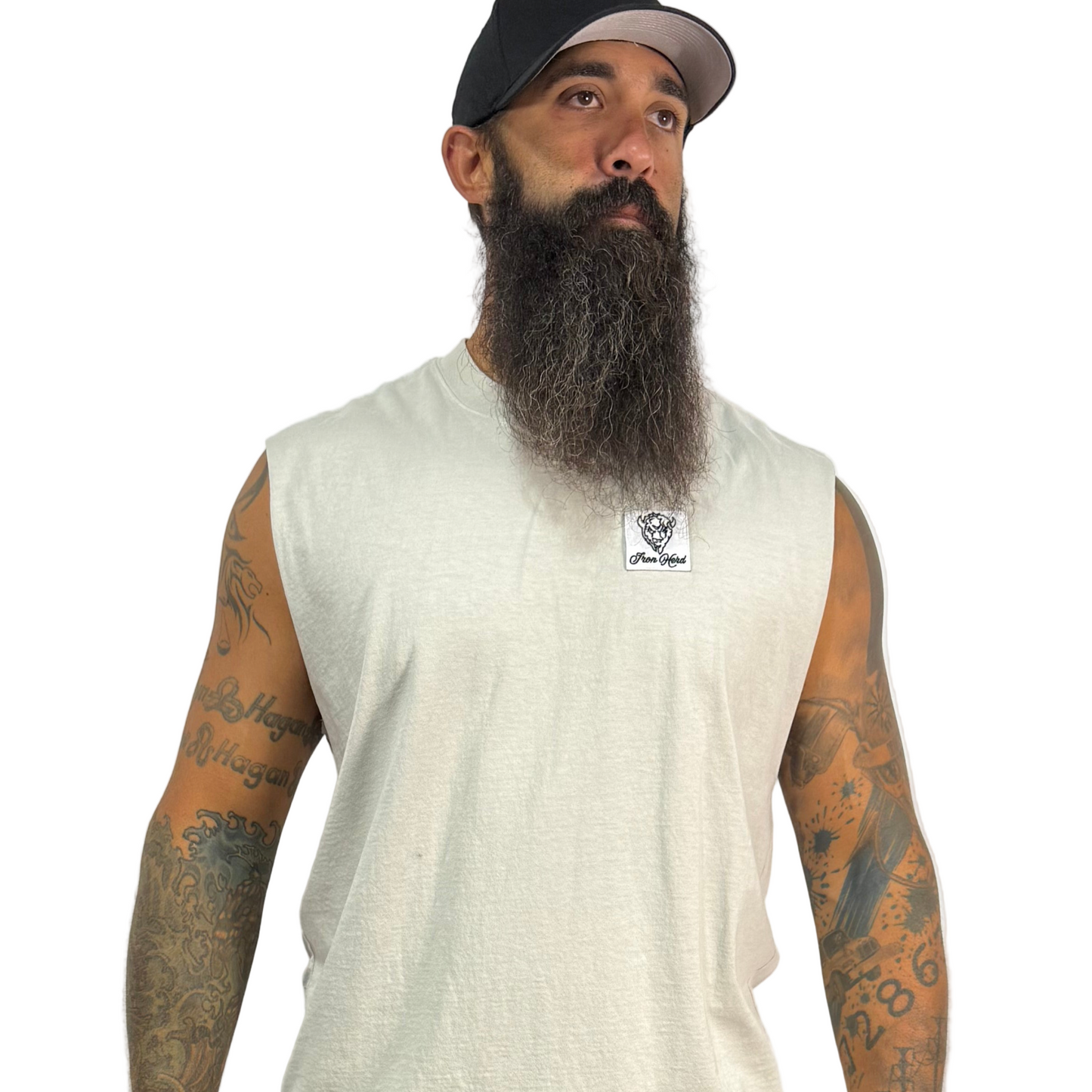 Men's Iron Signature Patch Heavy Faded Tank