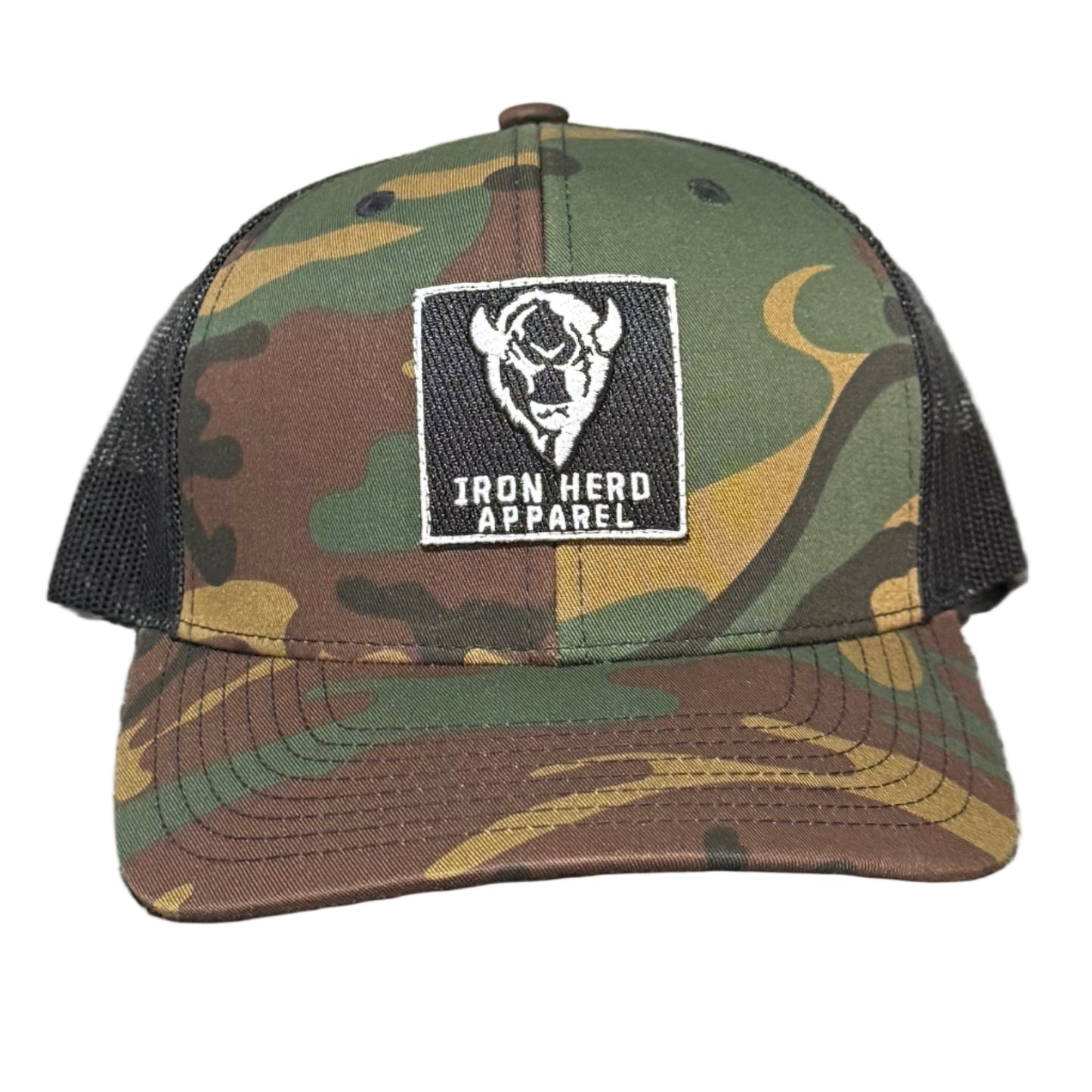 Iron Classic Green Camo/ Black Trucker-Cap
