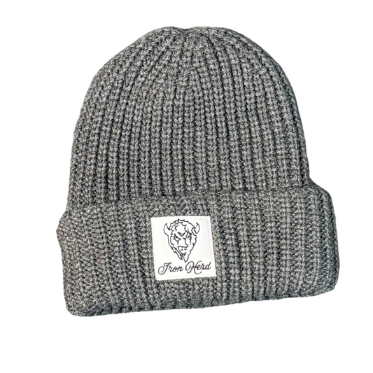 Iron Signature Patch Knit Beanie