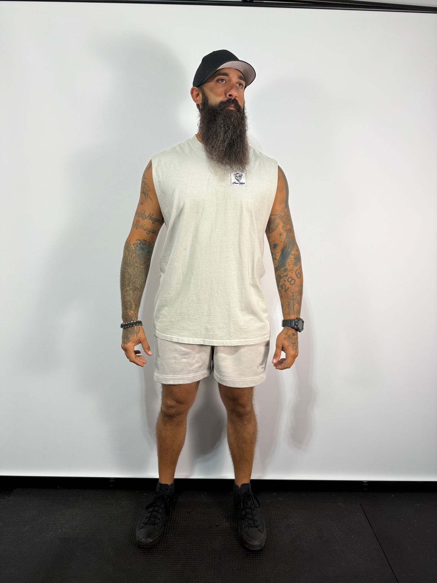 Men's Iron Signature Patch Heavy Faded Tank